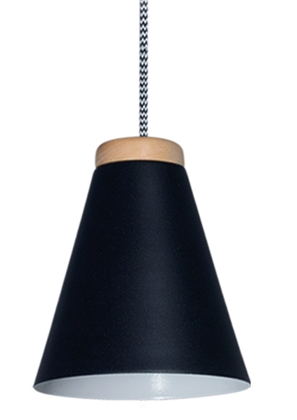 COLGANTE NORDIK NEGRO C/FLORON MADERA